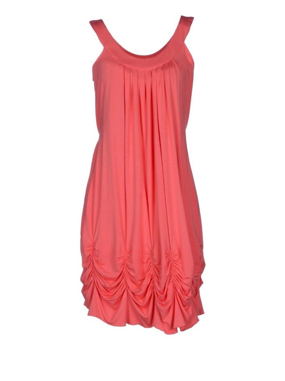 POEMS Sleeveless Pink Coral Gathered-Hem Mini Dress - Size 8